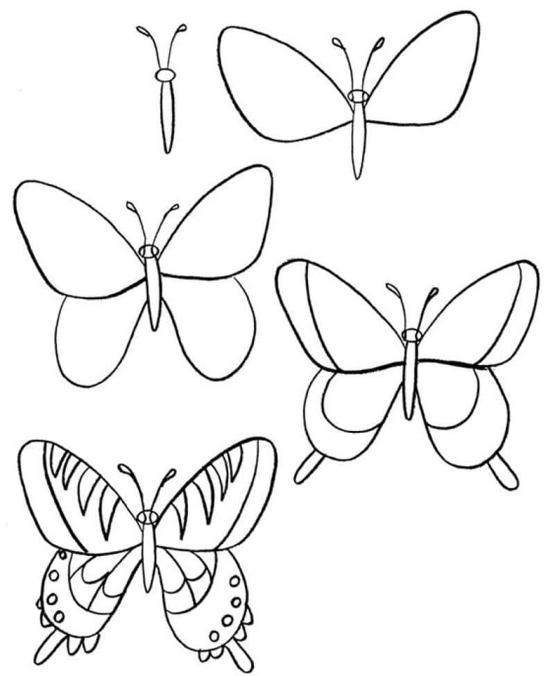 Desenhos de Borboleta para crianças