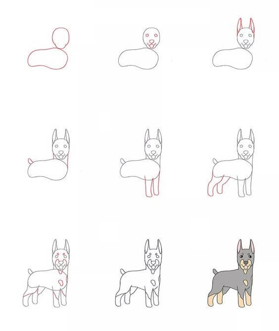Desenhos de Cachorro Alto