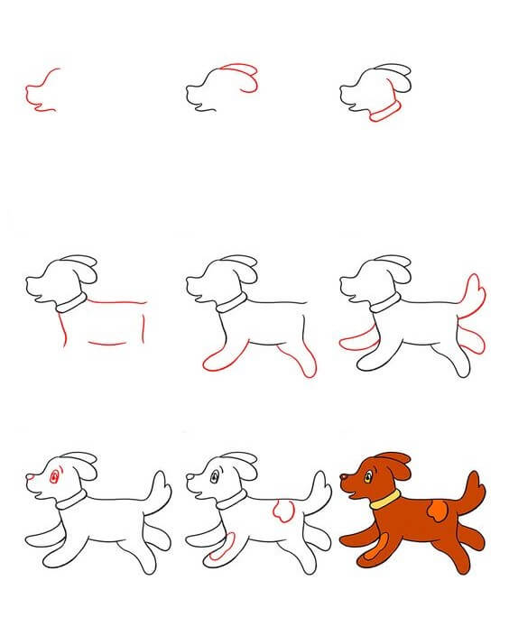 Desenhos de Cachorro correndo