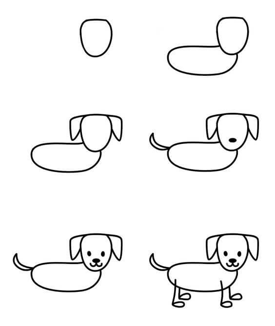 Desenhos de Cachorro muito fácil