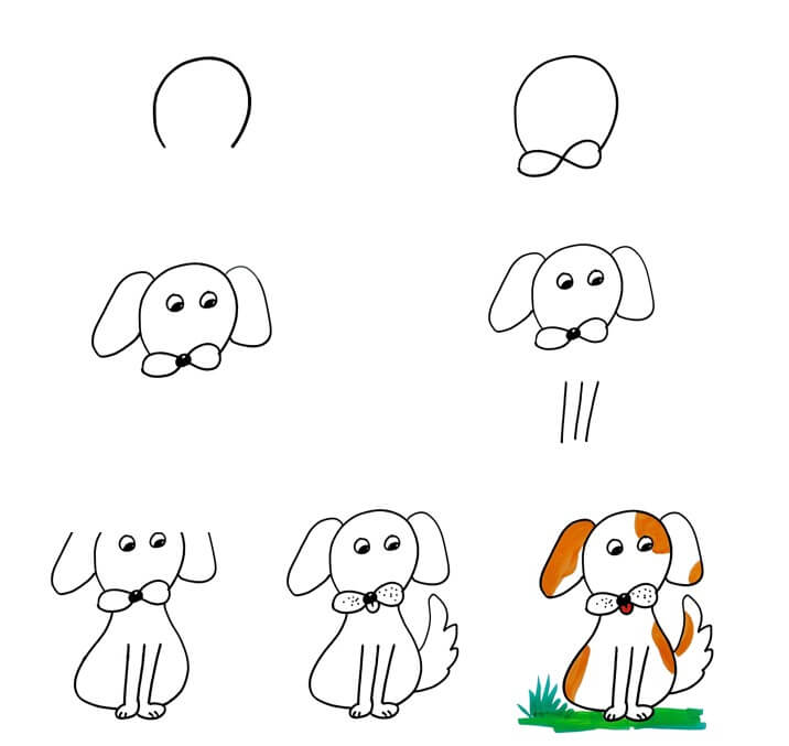Desenhos de Cachorro simples
