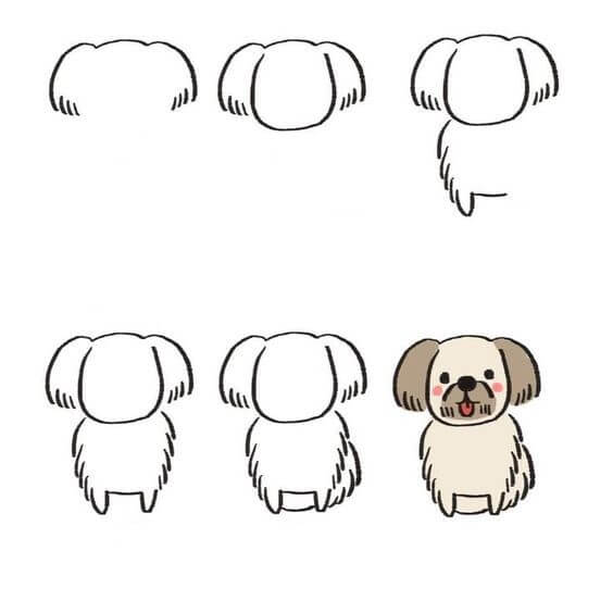 Desenhos de Cachorro tão fofo