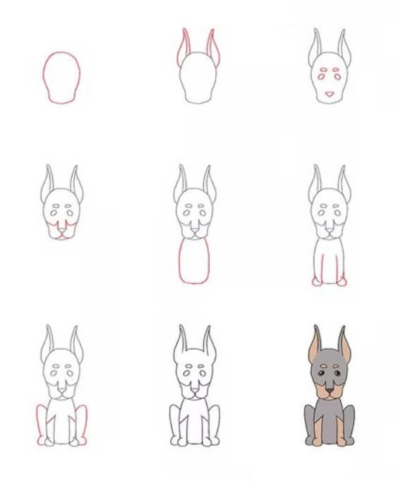 Desenhos de Cão de orelhas compridas