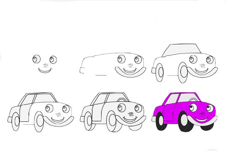 Desenhos de Carro de desenho animado