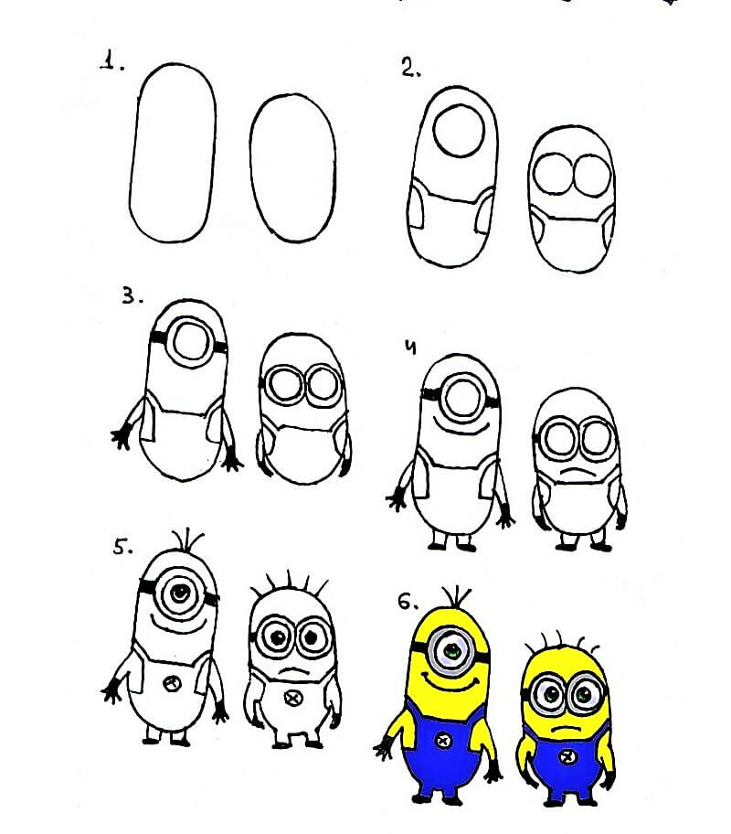 Desenhos de Casal de Minions