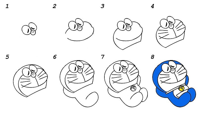 Desenhos de Doraemon está dormindo