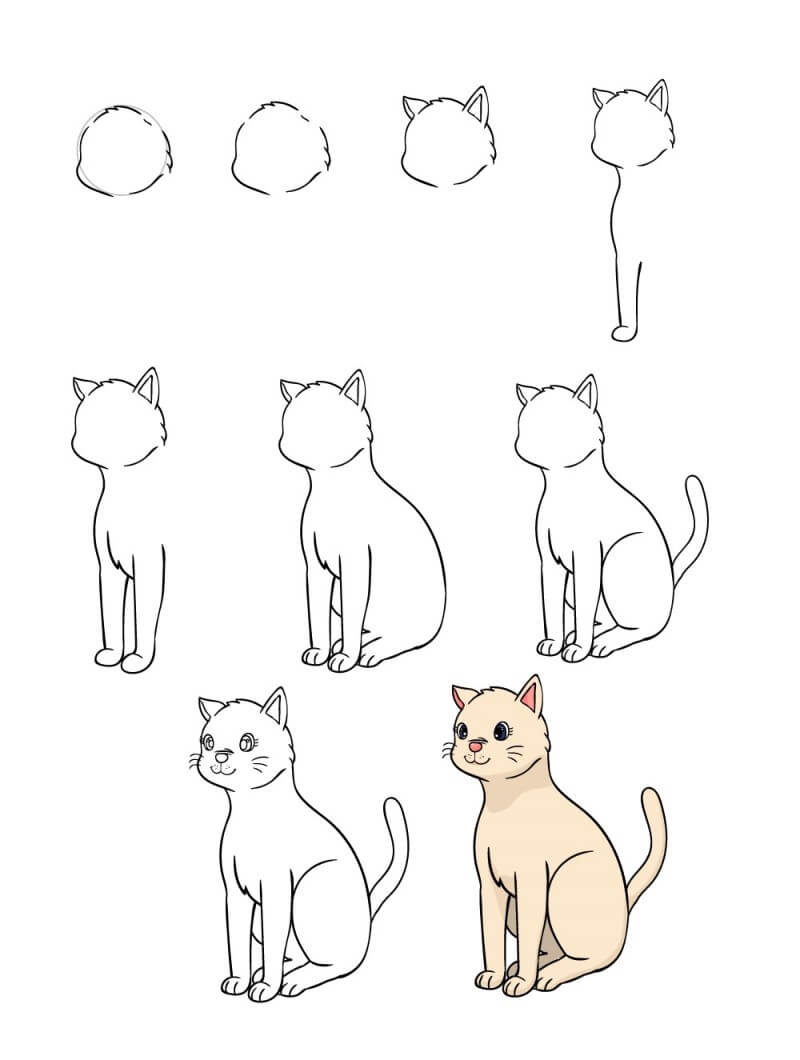 Desenhos de Gato – Ideia 3