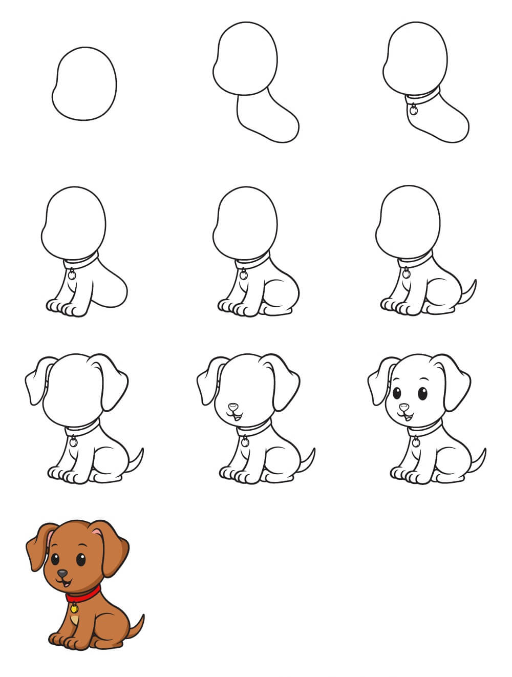 Desenhos de Um cachorrinho fofo