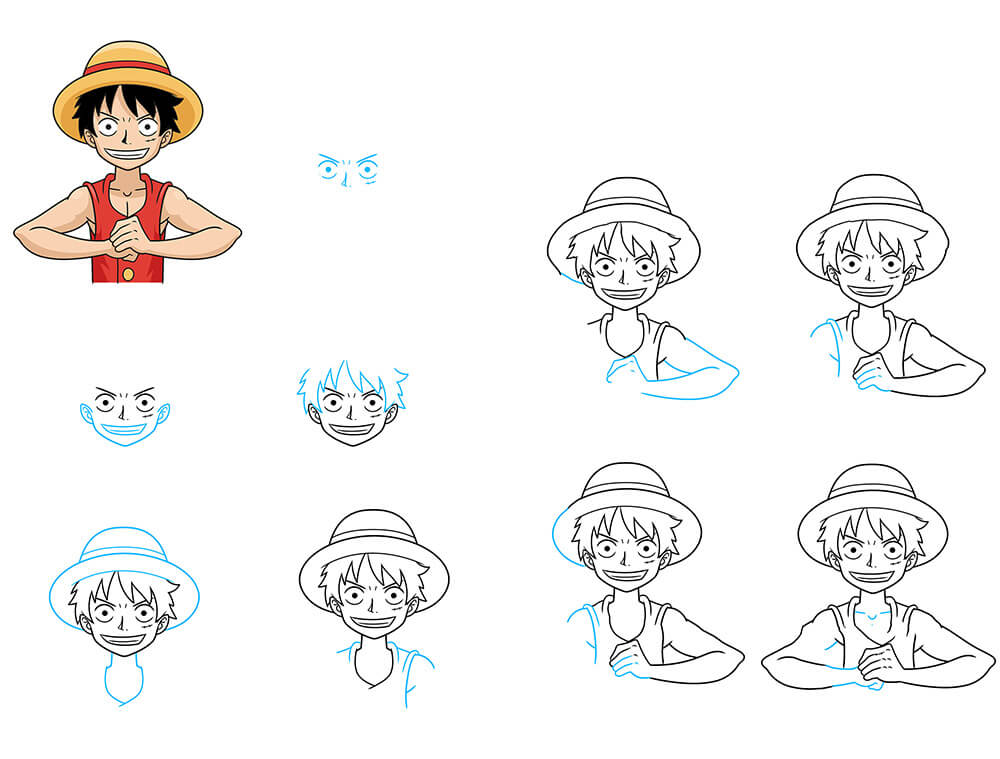 Desenhos de Um Luffy Forte