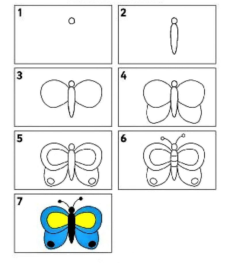 Desenhos de Uma borboleta simples