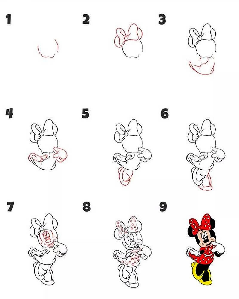 Desenhos de Uma Minnie Mouse Fofa