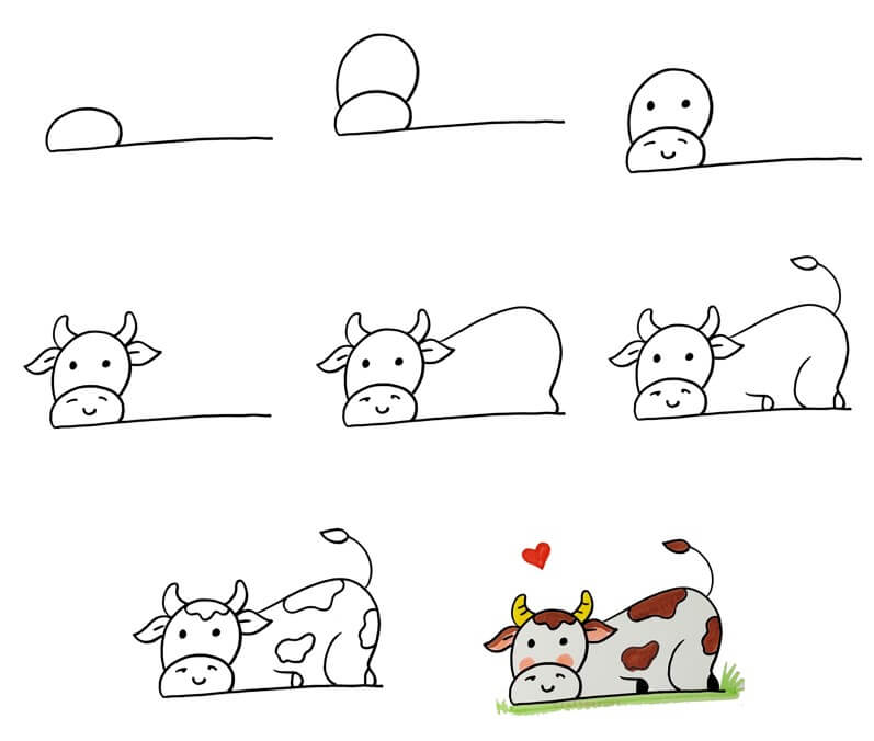 Desenhos de Amor de vaca