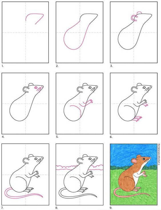 Desenhos de Arte do rato