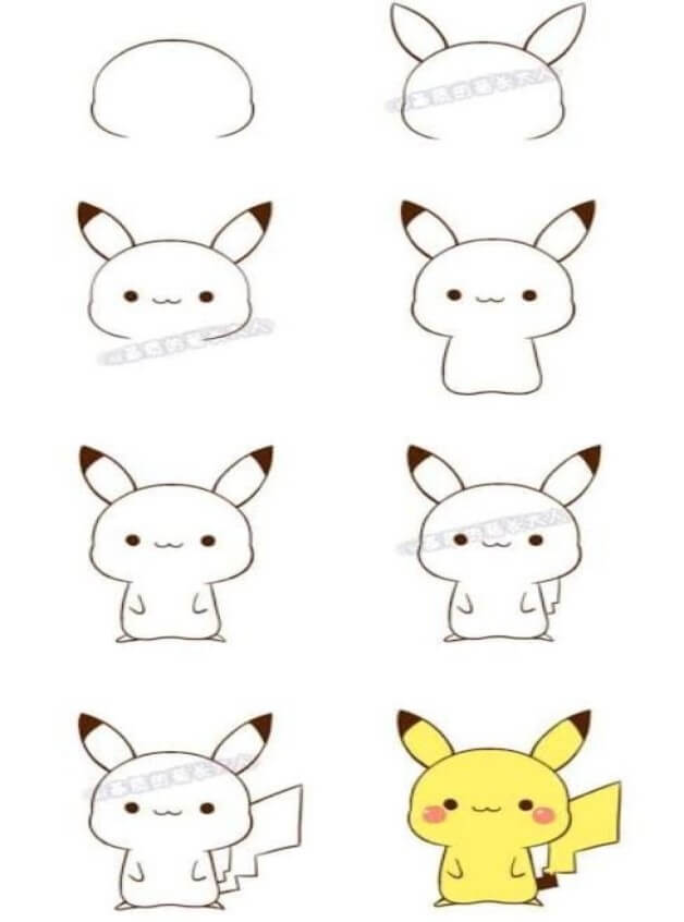 Desenhos de Bebê Pikachu