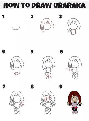 Desenhos de Cute Uraraka