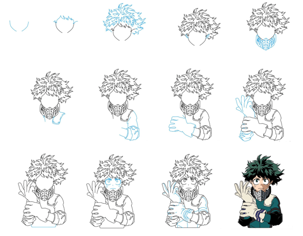 Desenhos de Determinação Deku