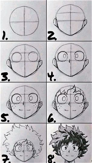 Desenhos de Esboço Deku