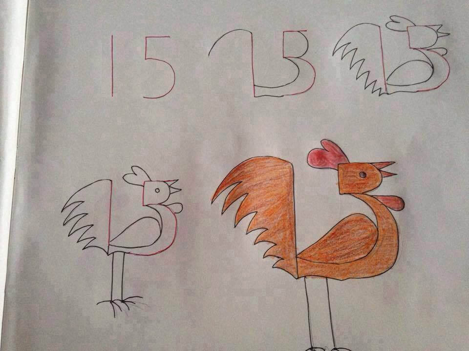 Desenhos de Galinha do Número 15