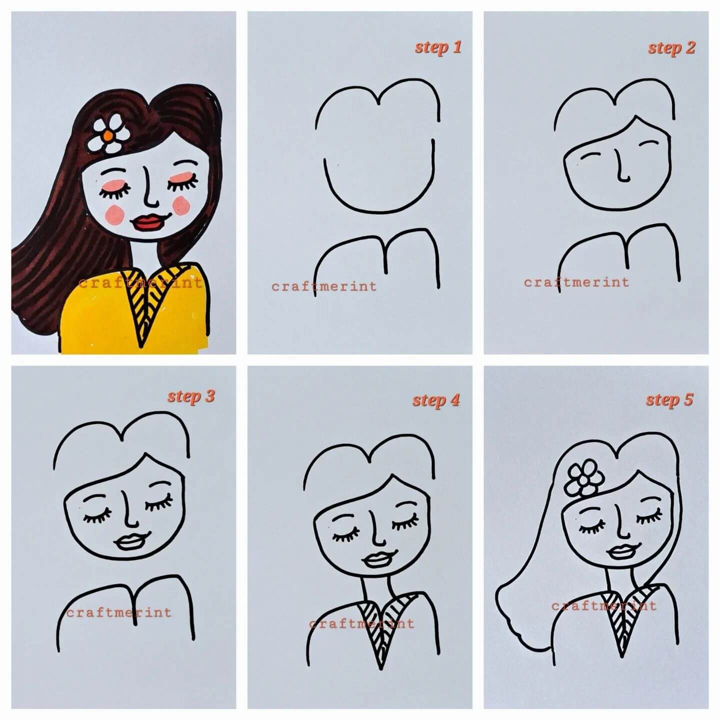 Desenhos de Garota bonita