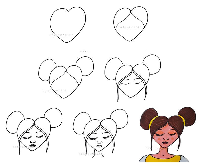 Desenhos de Garota triste