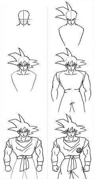 Desenhos de Goku Fácil