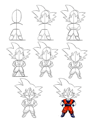 Desenhos de Goku fofo