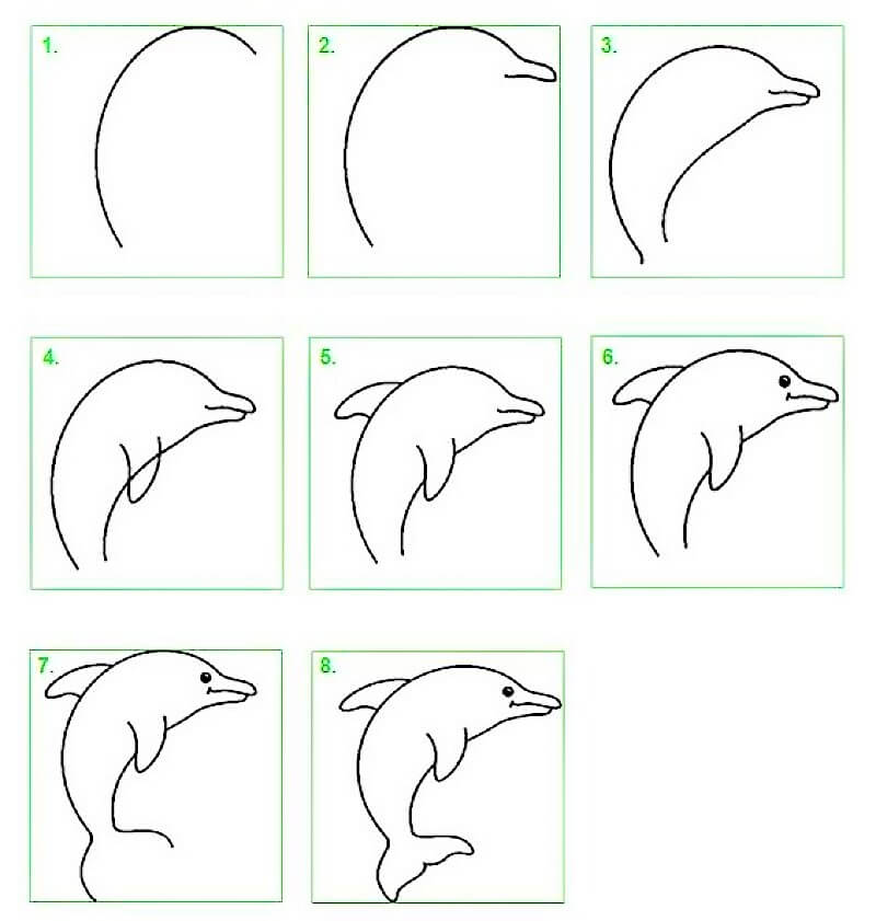 Desenhos de Golfinho básico