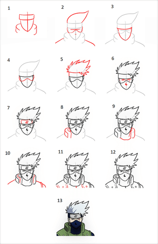 Desenhos de Ideia 13 de Kakashi Hatake