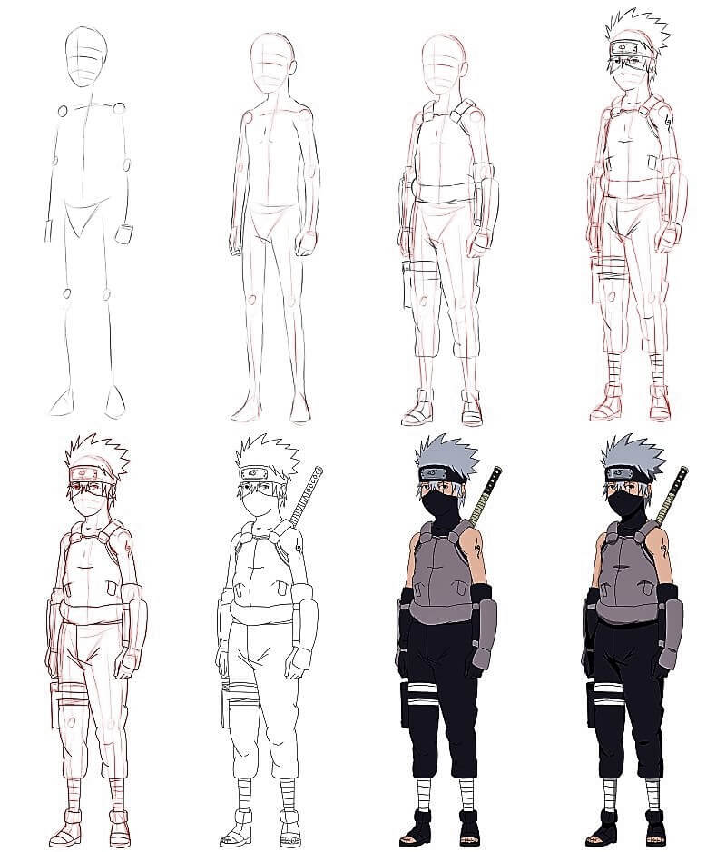 Desenhos de Ideia 3 de Kakashi Hatake