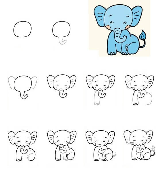 Desenhos de Ideia do elefante (18)