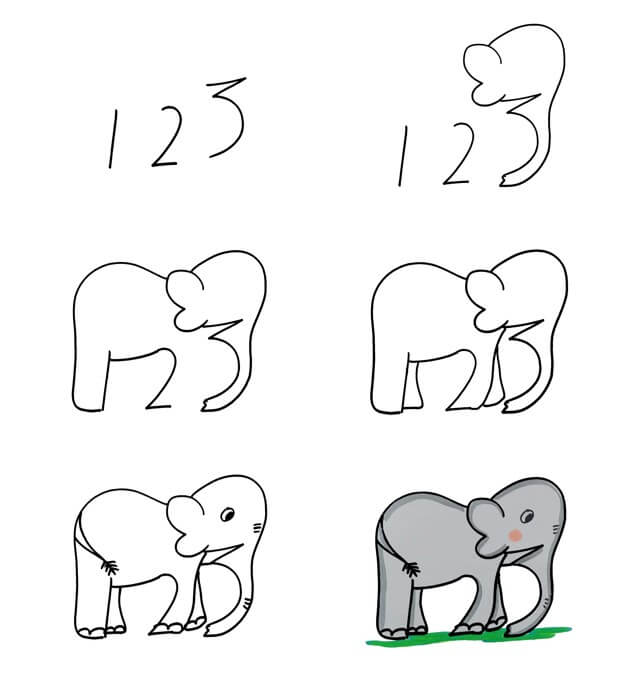 Desenhos de Ideia do elefante (59)