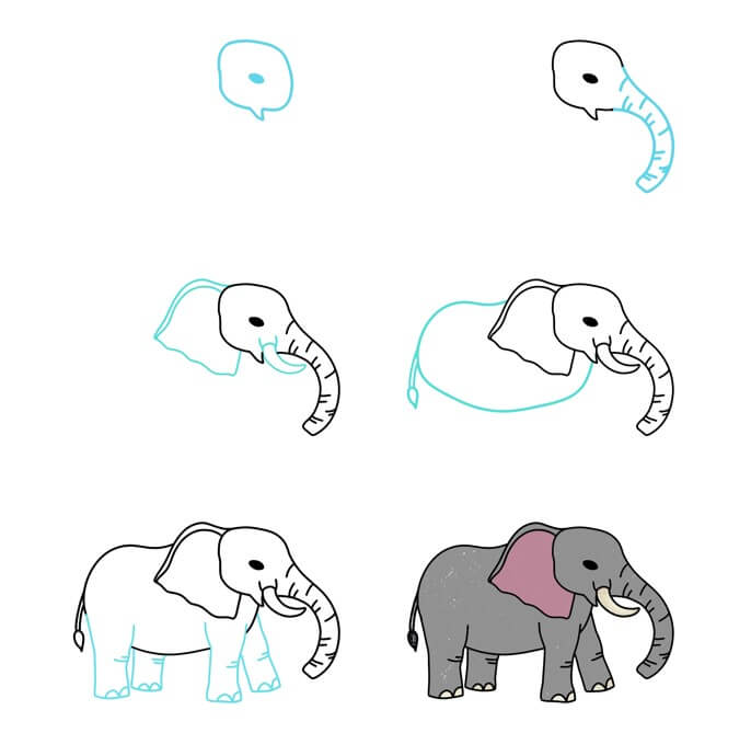 Desenhos de Ideia do elefante (67)