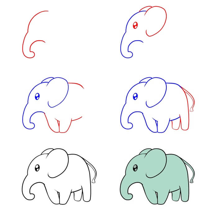 Desenhos de Ideia do elefante (72)