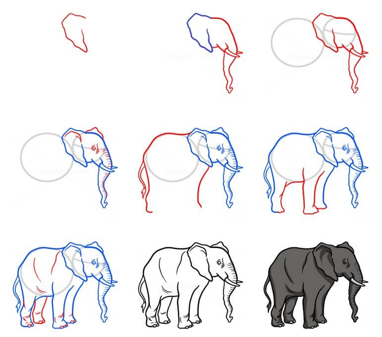 Desenhos de Ideia do elefante (73)