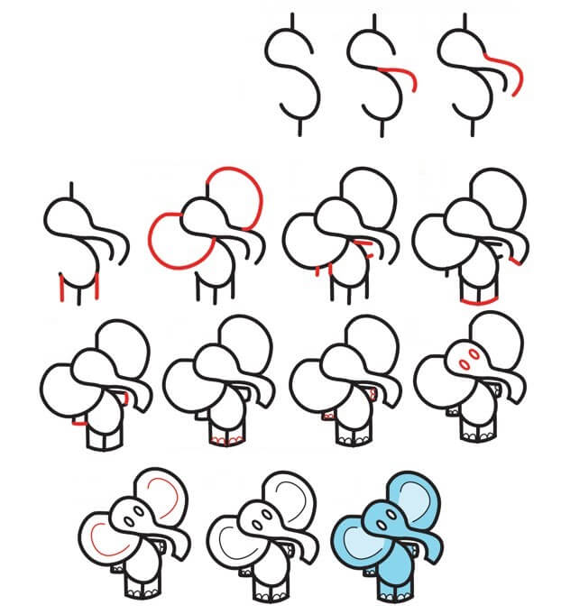 Desenhos de Ideia do elefante (74)