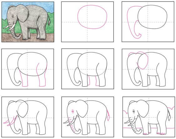 Desenhos de Ideia elefante (13)