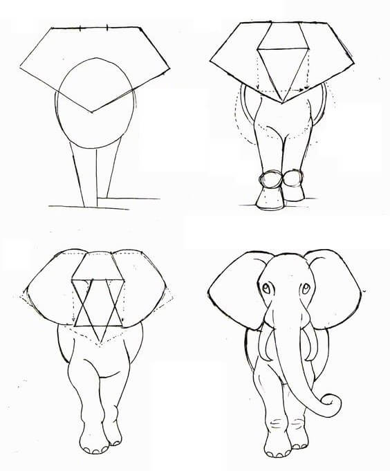 Desenhos de Ideia elefante (14)