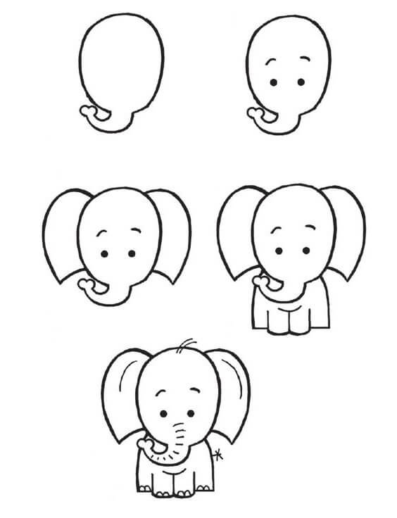 Desenhos de Ideia elefante (20)