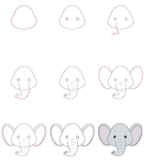 Desenhos de Ideia elefante (21)