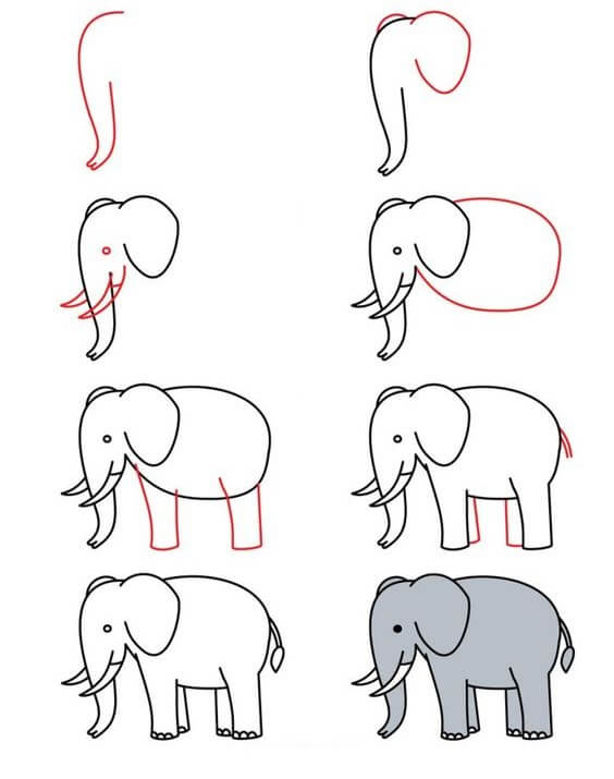 Desenhos de Ideia elefante (24)