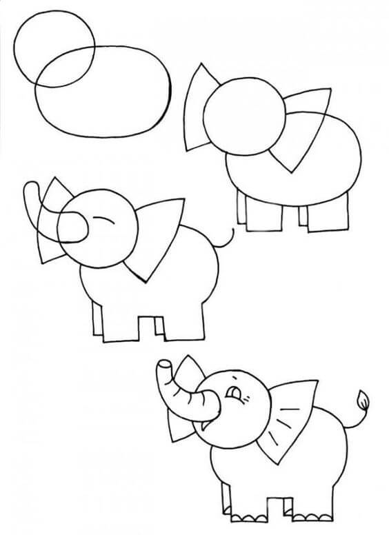 Desenhos de Ideia elefante (25)