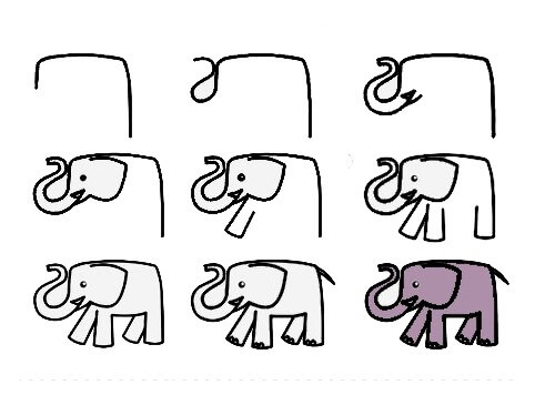 Desenhos de Ideia elefante (27)