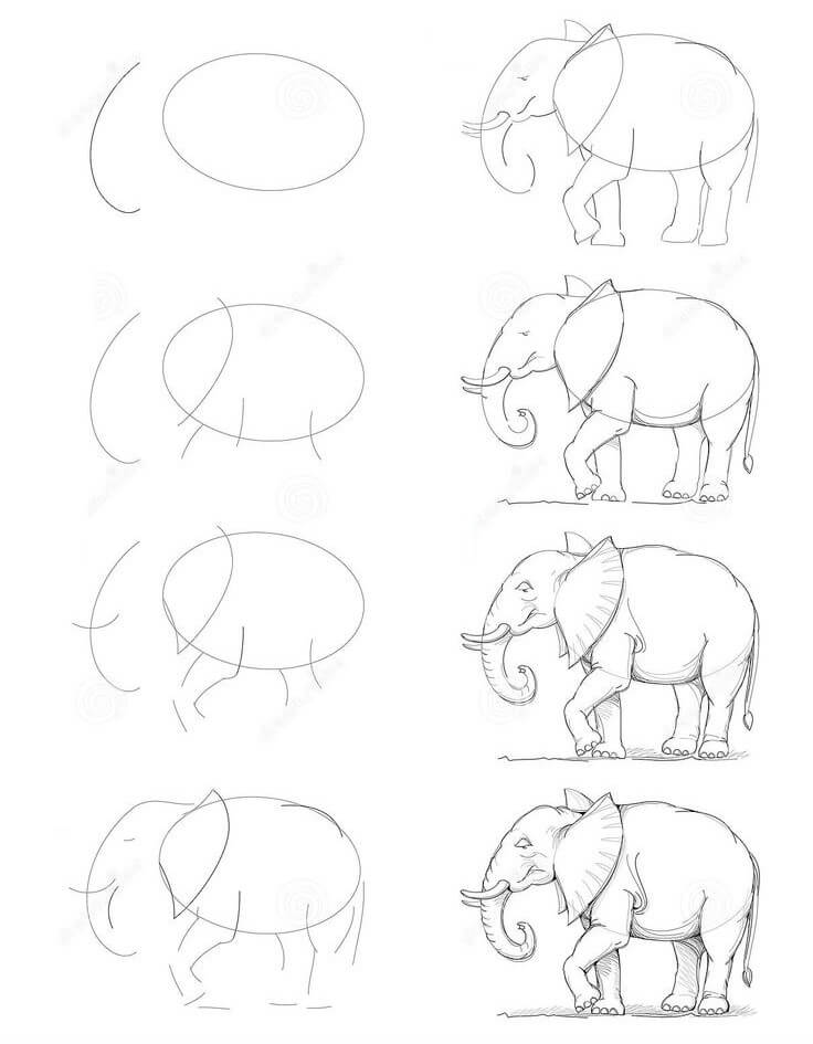 Desenhos de Ideia elefante (30)