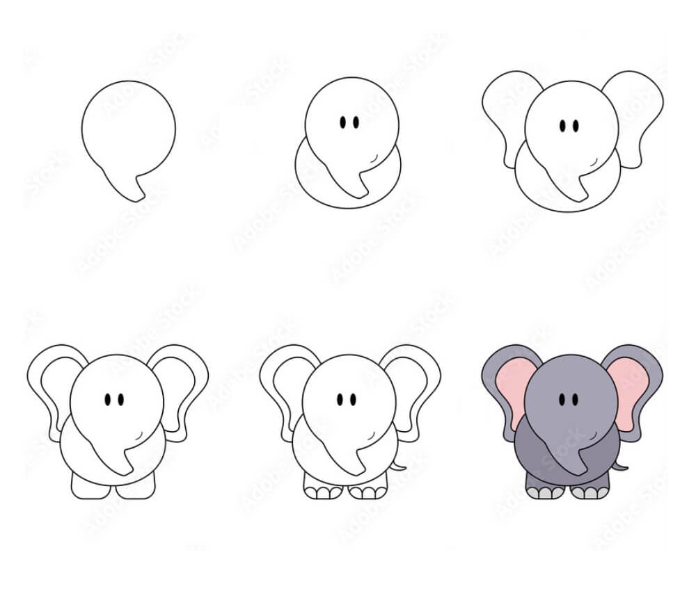 Desenhos de Ideia elefante (32)