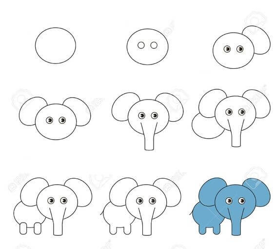 Desenhos de Ideia elefante (36)