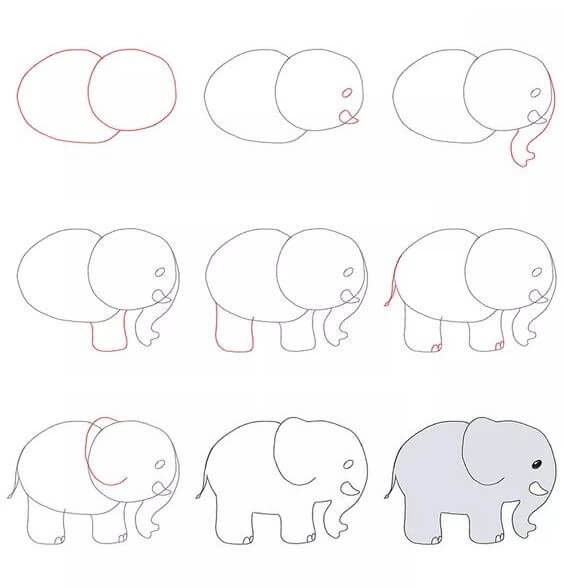 Desenhos de Ideia elefante (41)