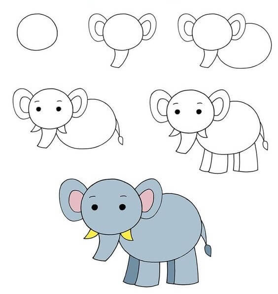 Desenhos de Ideia elefante (56)