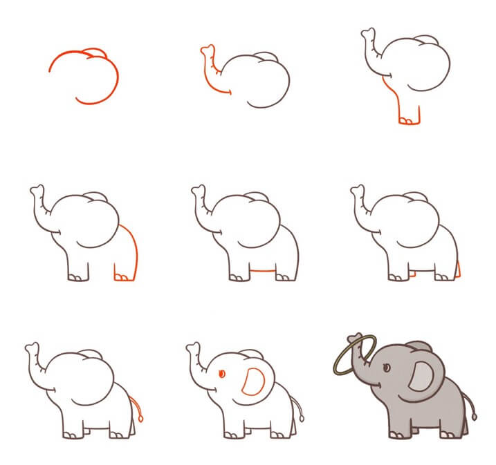 Desenhos de Ideia elefante (60)