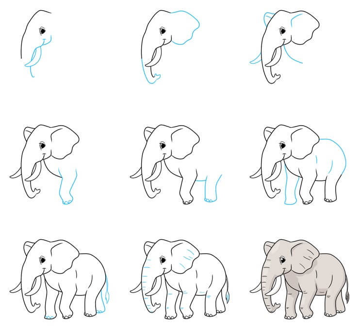 Desenhos de Ideia elefante (62)