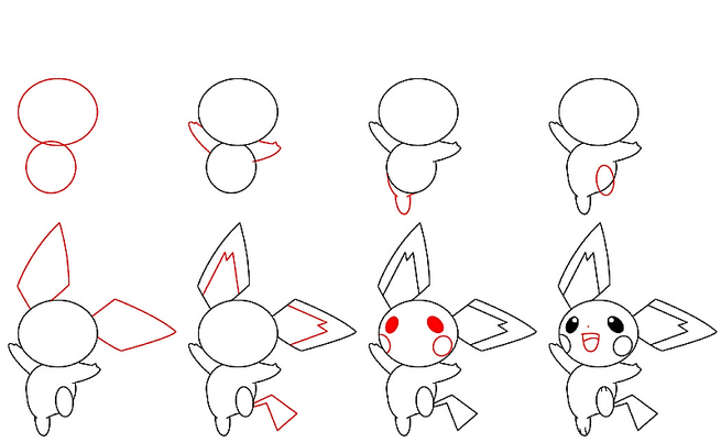 Desenhos de Imagem fofa do Pikachu